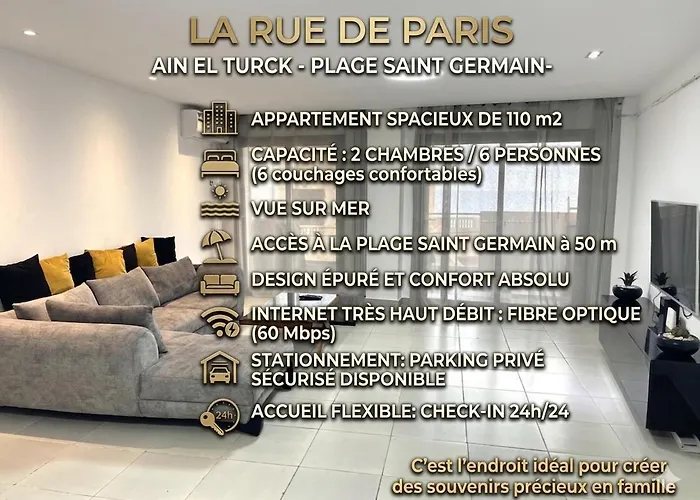 Rue de Paris - Plage Saint Germain - vue sur mer -
